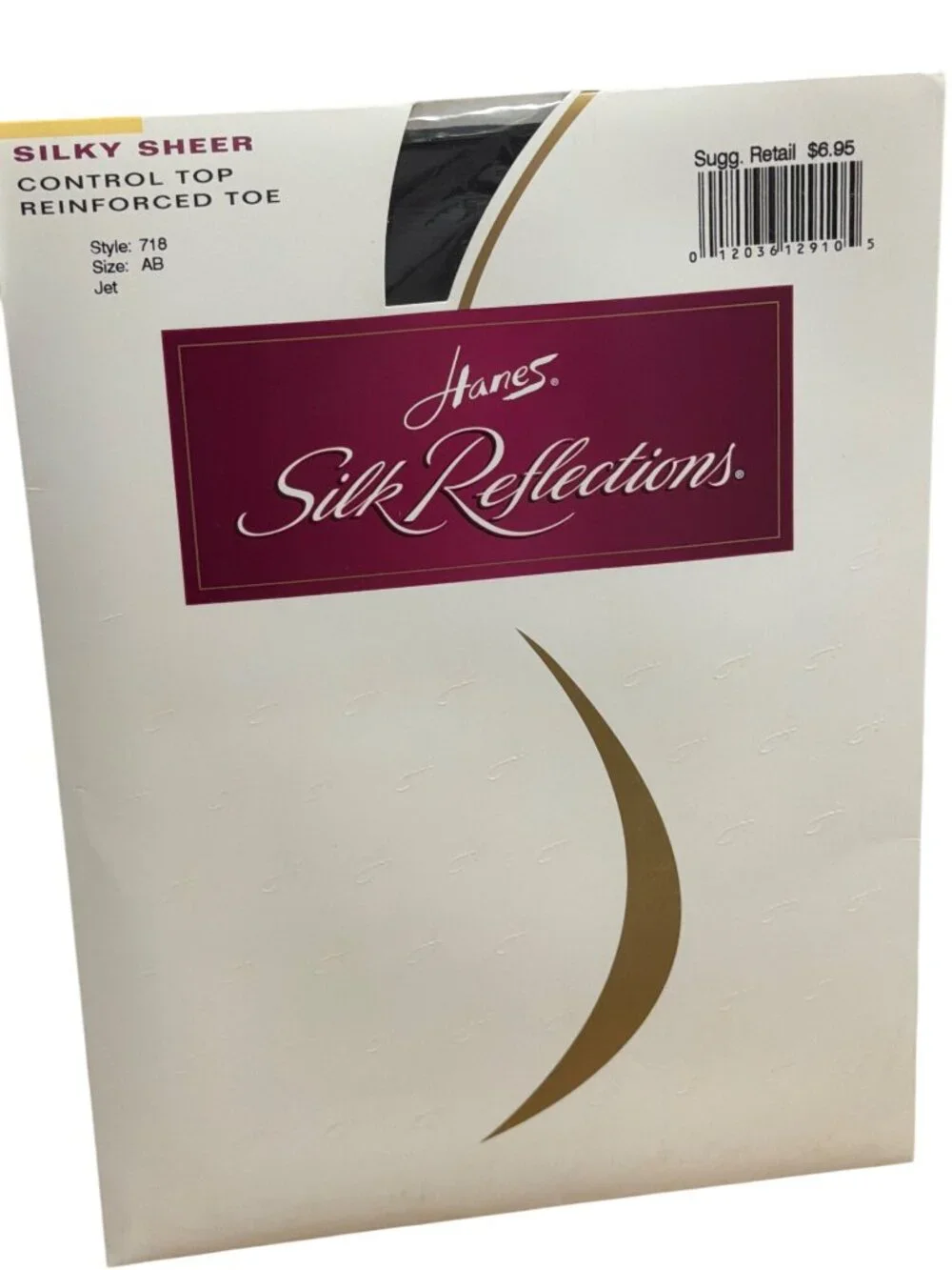 Hanes Silk Reflections Silky Sheer Control Top Pantyhose Size AB Jet